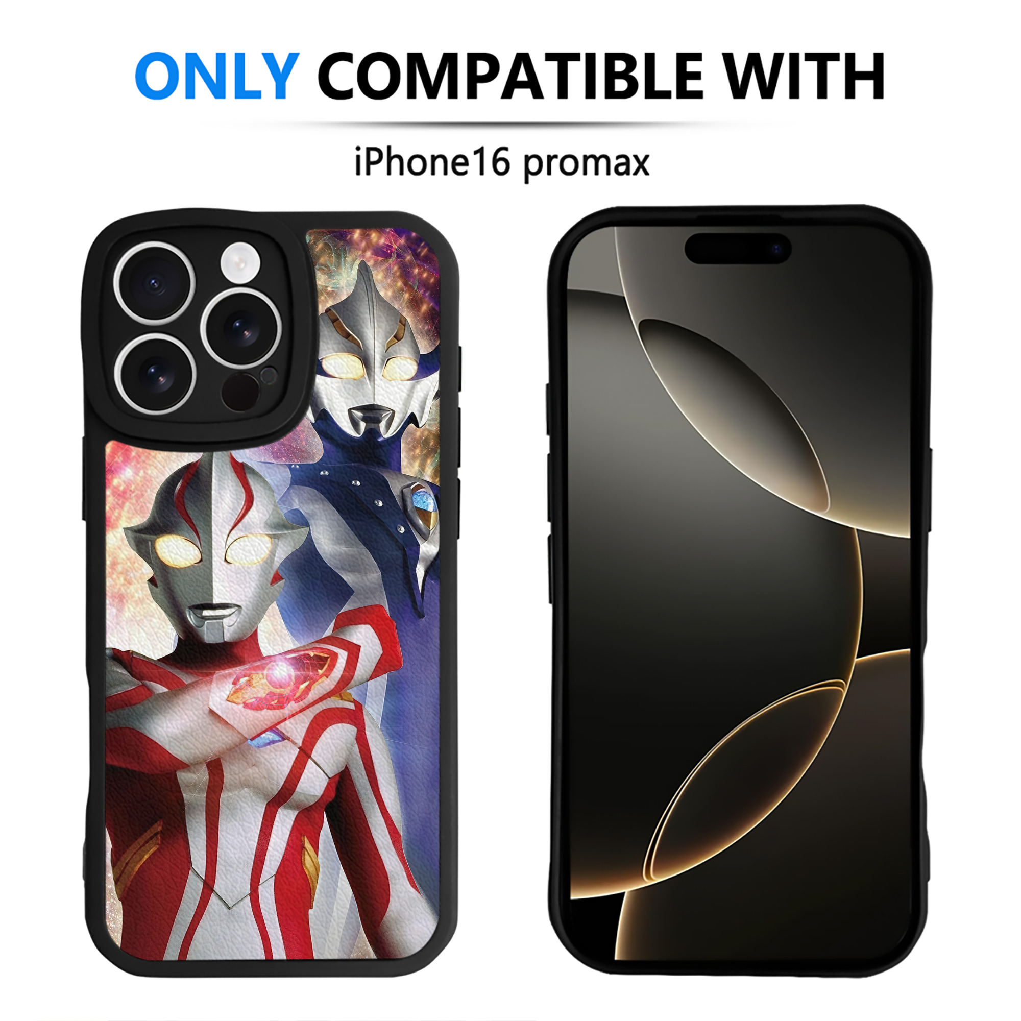 （画像用） ウルトラマン Ultraman 【iPhone 16シリーズ対応】シリコンスマホケース（レザー調） 材質：シリコン